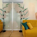 Yellow In With Air Conditioning And Desk For Remote Work By Renters * Poznan