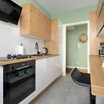 Yellow In With Air Conditioning And Desk For Remote Work By Renters * Poznan