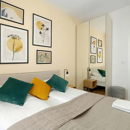 Yellow In With Air Conditioning And Desk For Remote Work By Renters Poznan