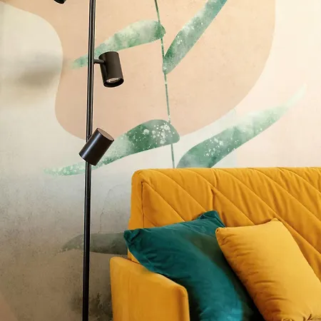 Yellow In With Air Conditioning And Desk For Remote Work By Renters *